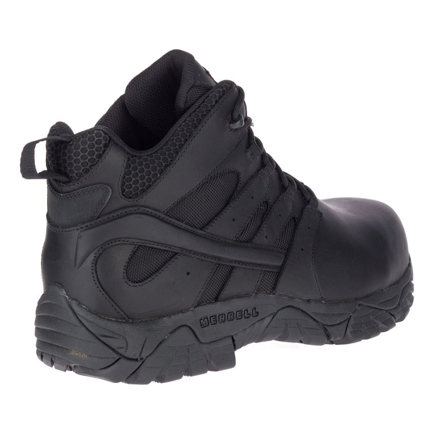 Bottes de Securite Merrell Moab 2 Mid Tactical Response Waterproof Comp Toe Noir Femme | U.D.GHHB